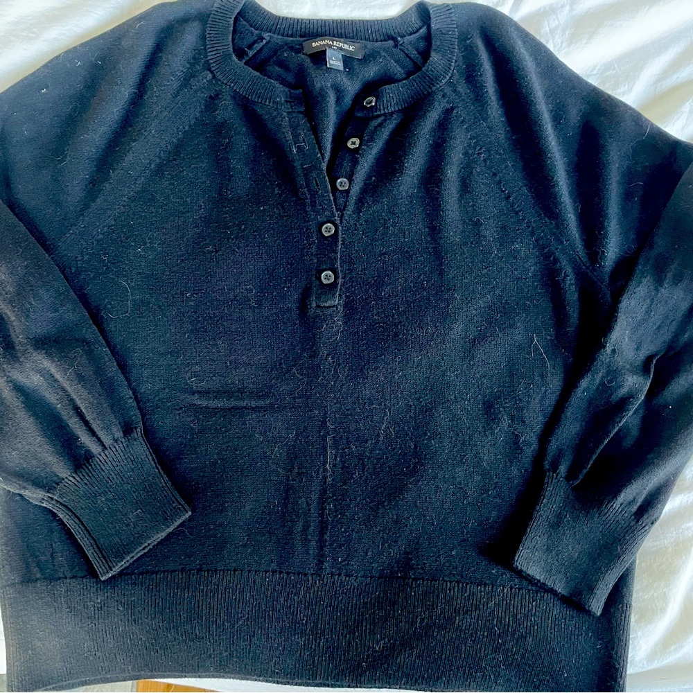 Banana republic four button sweater large